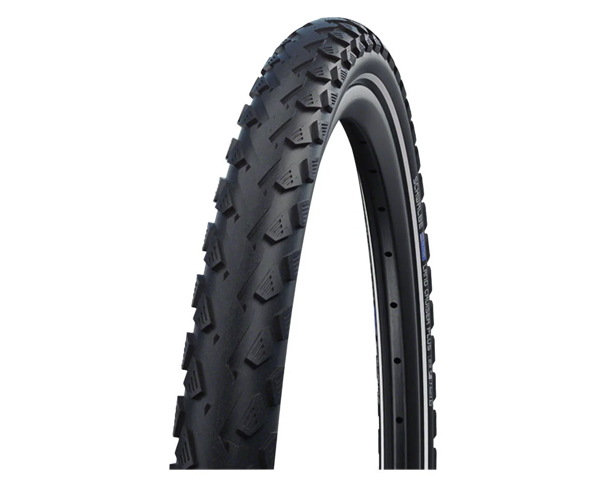 Schwalbe Land Cruiser Plus Tire (Black/Reflective) (Wire Bead) (700c) (50mm) (PunctureGuard) (Green Compound) (E25)